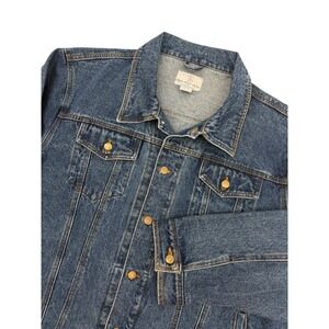 Real Work Wear Denim Jacket Men 2XL Blue Heavy Trucker Workwear Button Front NWT